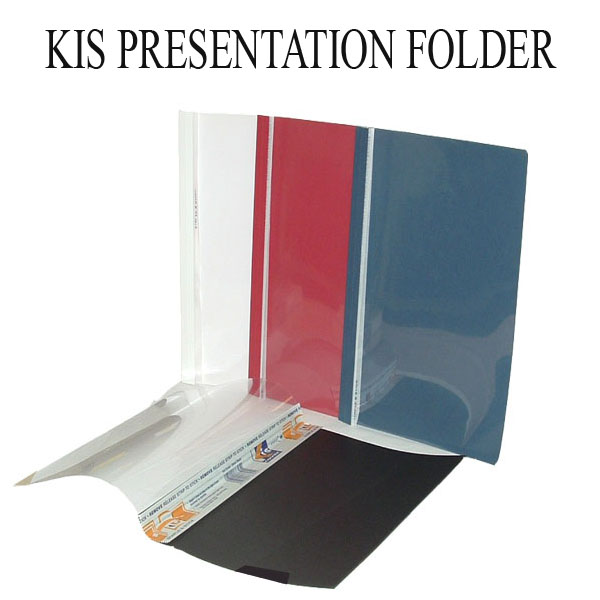 PRESENTATION FOLDER KIS DELUX CLEAR FRONT BLACK